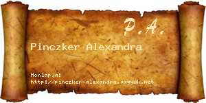 Pinczker Alexandra névjegykártya